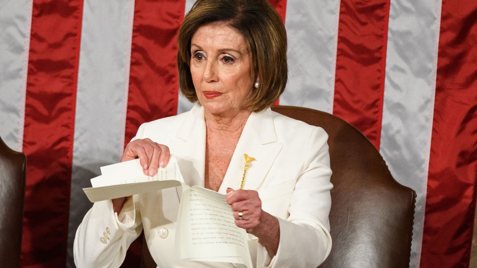 Pelosi's Ripped Speech Delivers a Resistance Meme, and Nothing Else