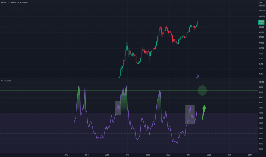 BTCUSD: BTCUSD - Best Monthly RSI Sell Point