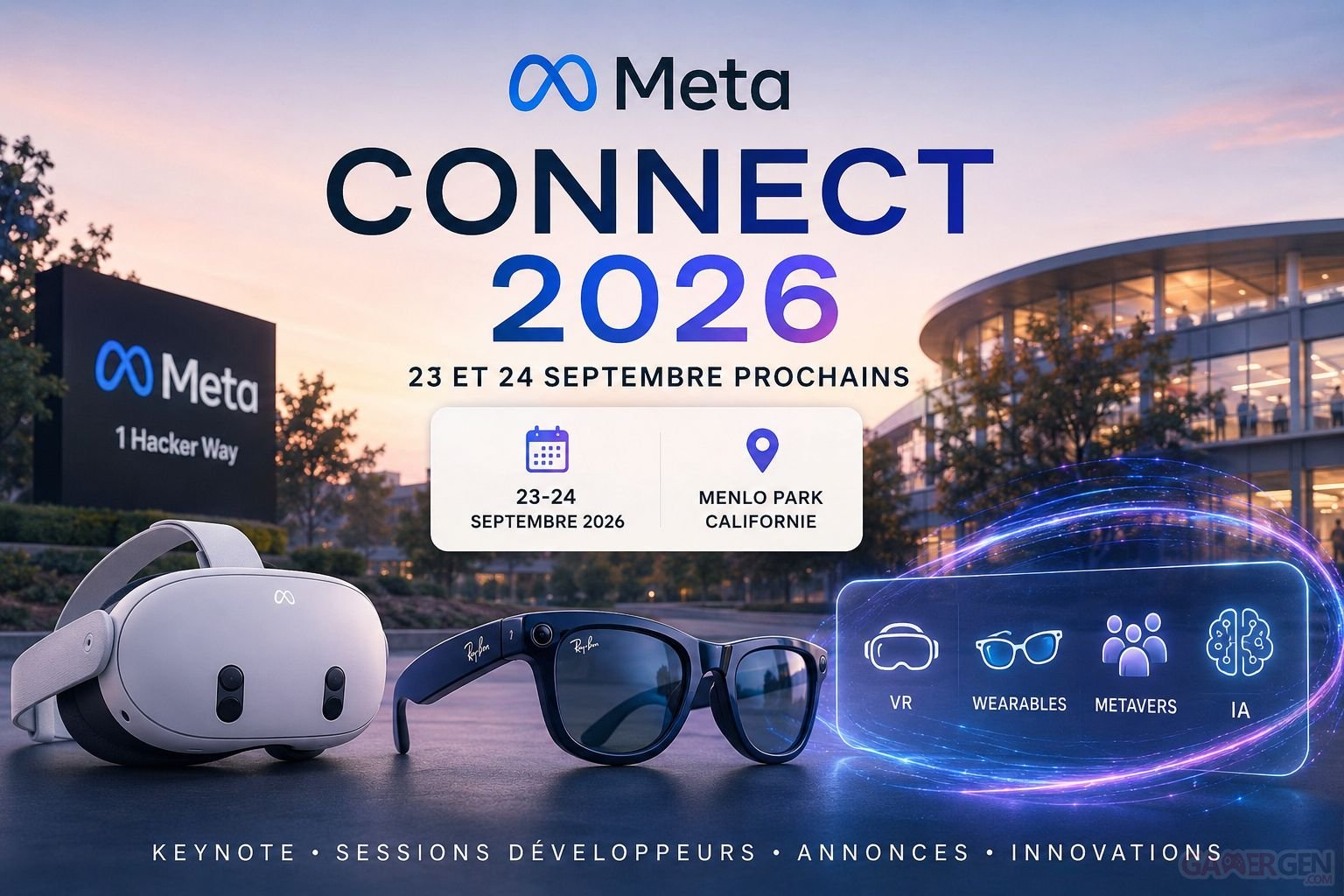 Meta Connect 2026, le grand rendez-vous XR de Meta donne déjà ses dates ，圖源：GAMERGEN.COM