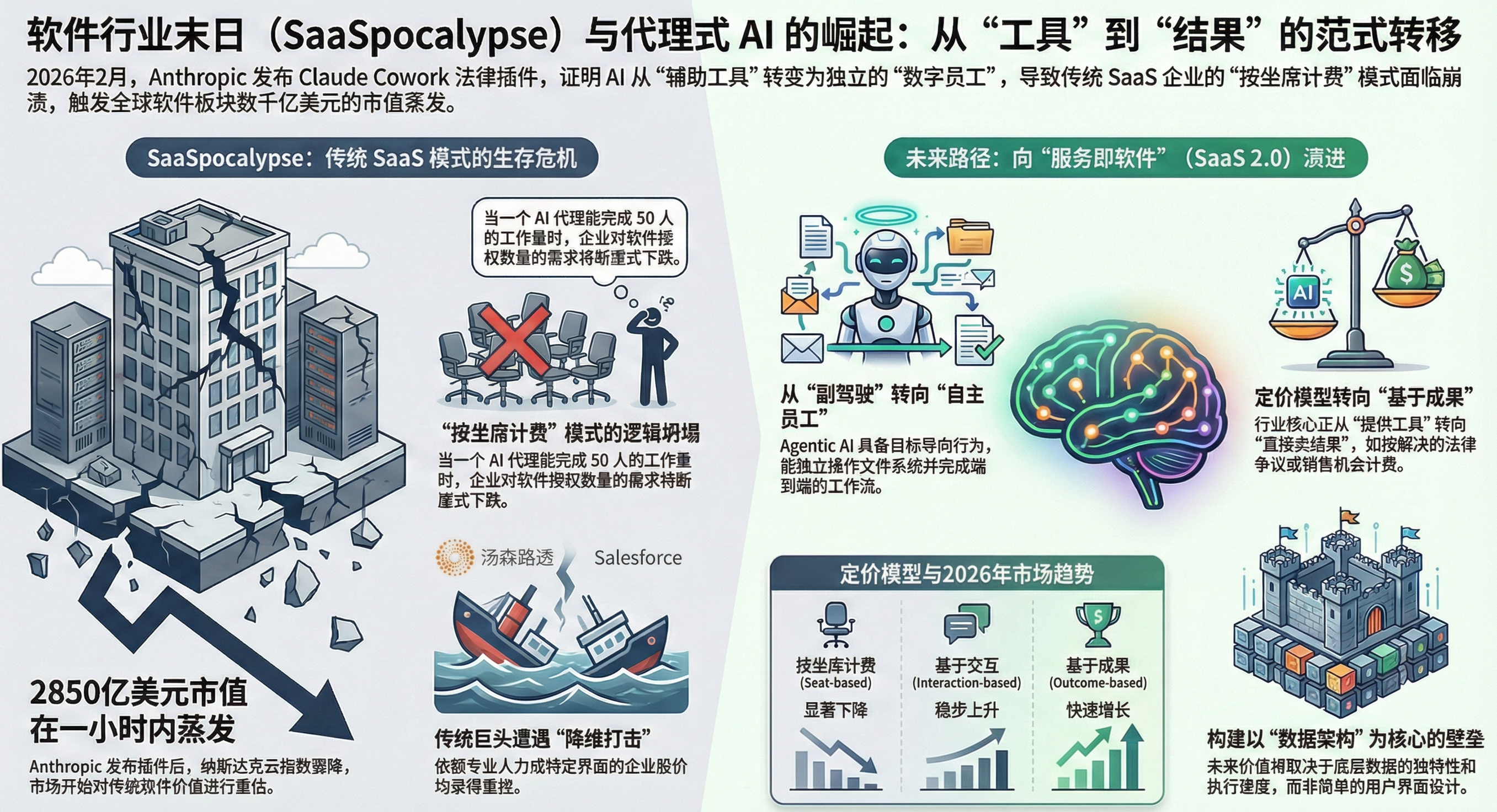 软件行日SaaS引发末日连锁反应，导致美股崩盘