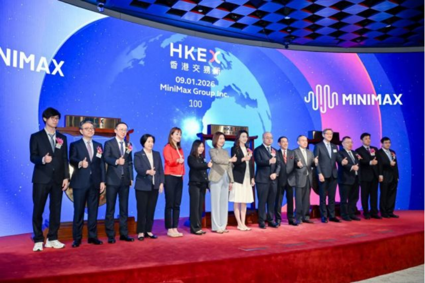 MINIMAX在港交所上市敲鐘 圖源：OfficeChai