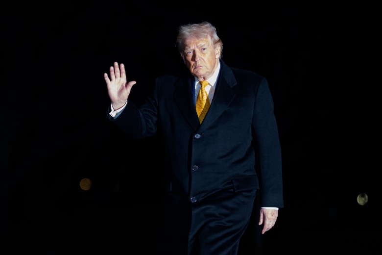 President Trump returning to the White House.