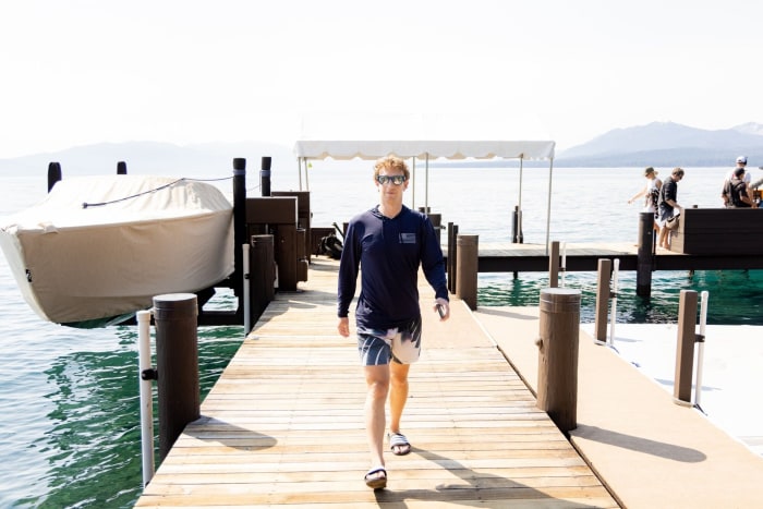 Mark Zuckerberg at Lake Tahoe where he has a home he has used to woo researchers.