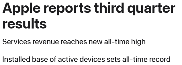Apple FY23 Q3 Press Release