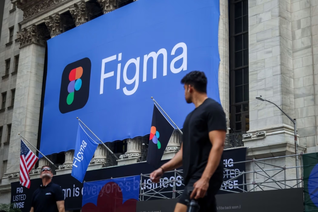 Figma週四在紐約證券交易所上市，股票代碼為「FIG」。圖片來源：Michael Nagle/Bloomberg News