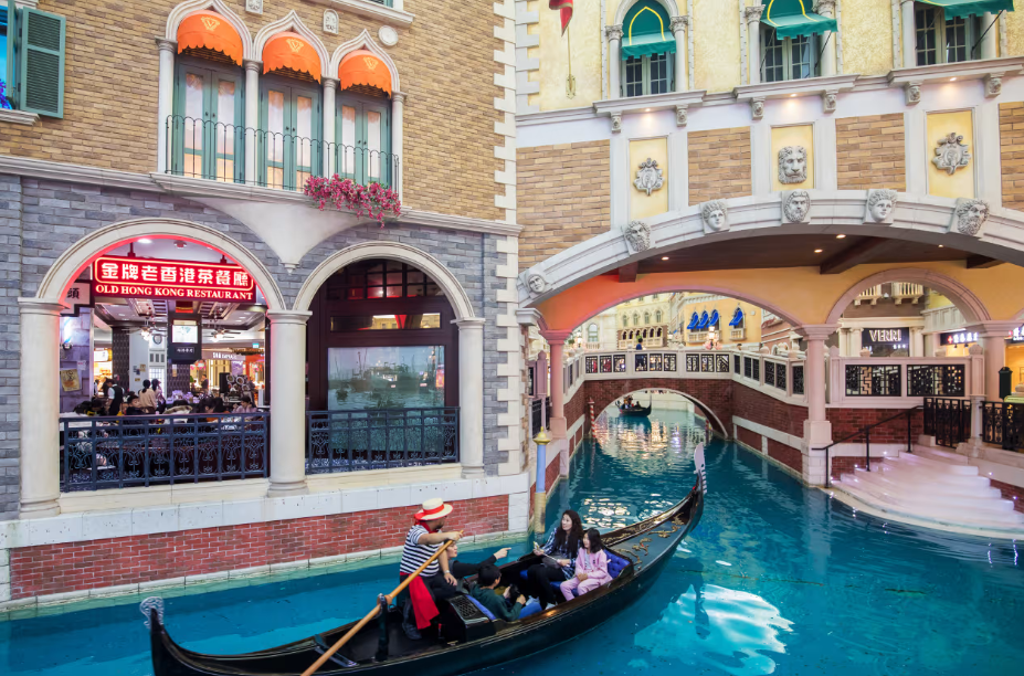 Venetian Macao resort and casino in China, owned by Las Vegas Sands.