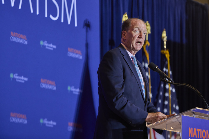 David Malpass speaks at the National Conservatism Conference in Washington last year.