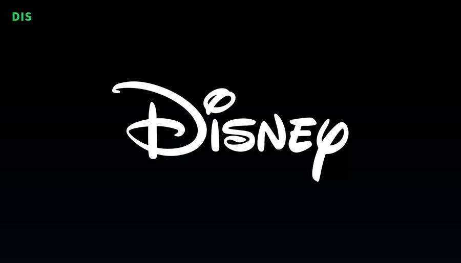 Black background with white Disney logo centered and green DIS text in lower right corner