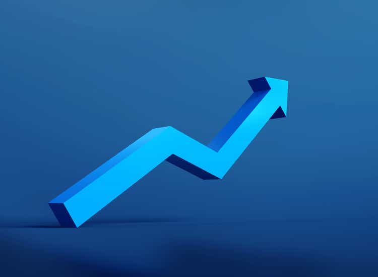 Growth arrow up and progress success business skill increase improvement graph