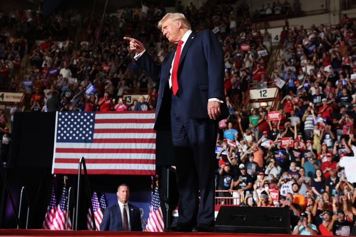 The campaign of former President Donald Trump seized on Friday’s jobs report as evidence of a looming recession. Photo: Spencer Platt/Getty Images