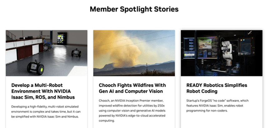 Inception Program Success Stories (NVIDIA Investor Presentation)