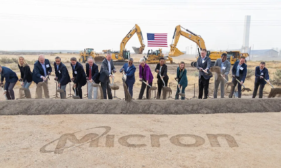 Micron employees attend groundbreaking ceremony