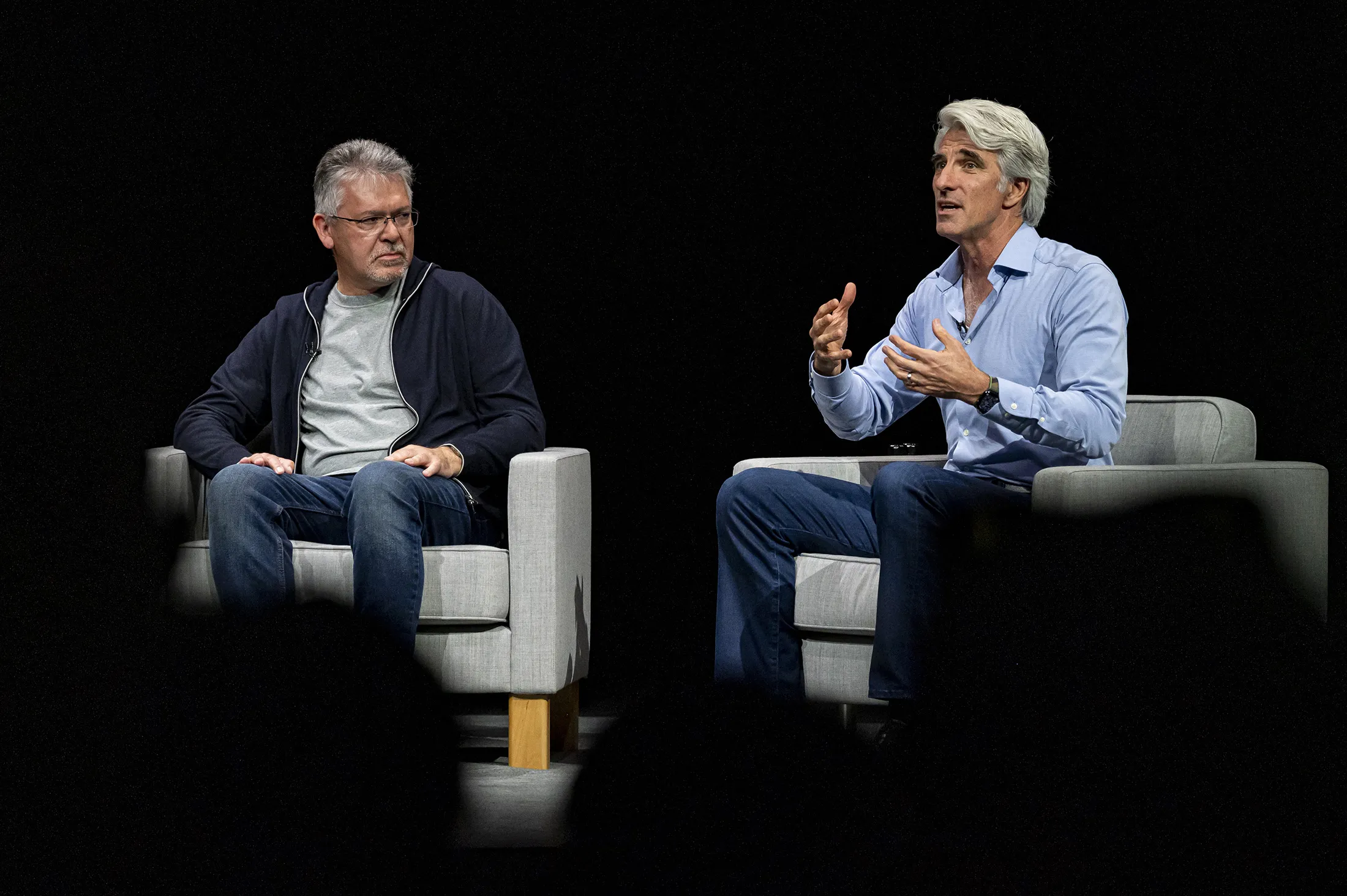 Apple’s John Giannandrea and Craig Federighi.