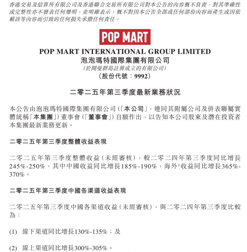 图源：泡泡玛特公告