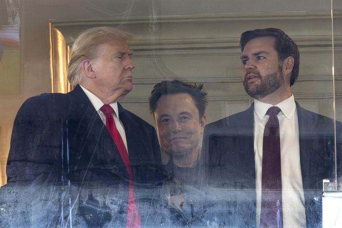 President-elect Trump, Elon Musk and Vice President-elect Vance at the Army-Navy football game.